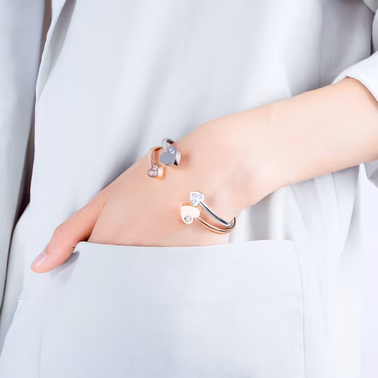 Alloy Charms Bracelet Hot Sale 925 Sterling Silver Jewelry Charm Heart Bracelet