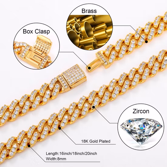 Hip hop quente gelado cz bling 3mm 4mm 5mm zircon laboratório cultivado diamante inicial corrente de corpo de tênis